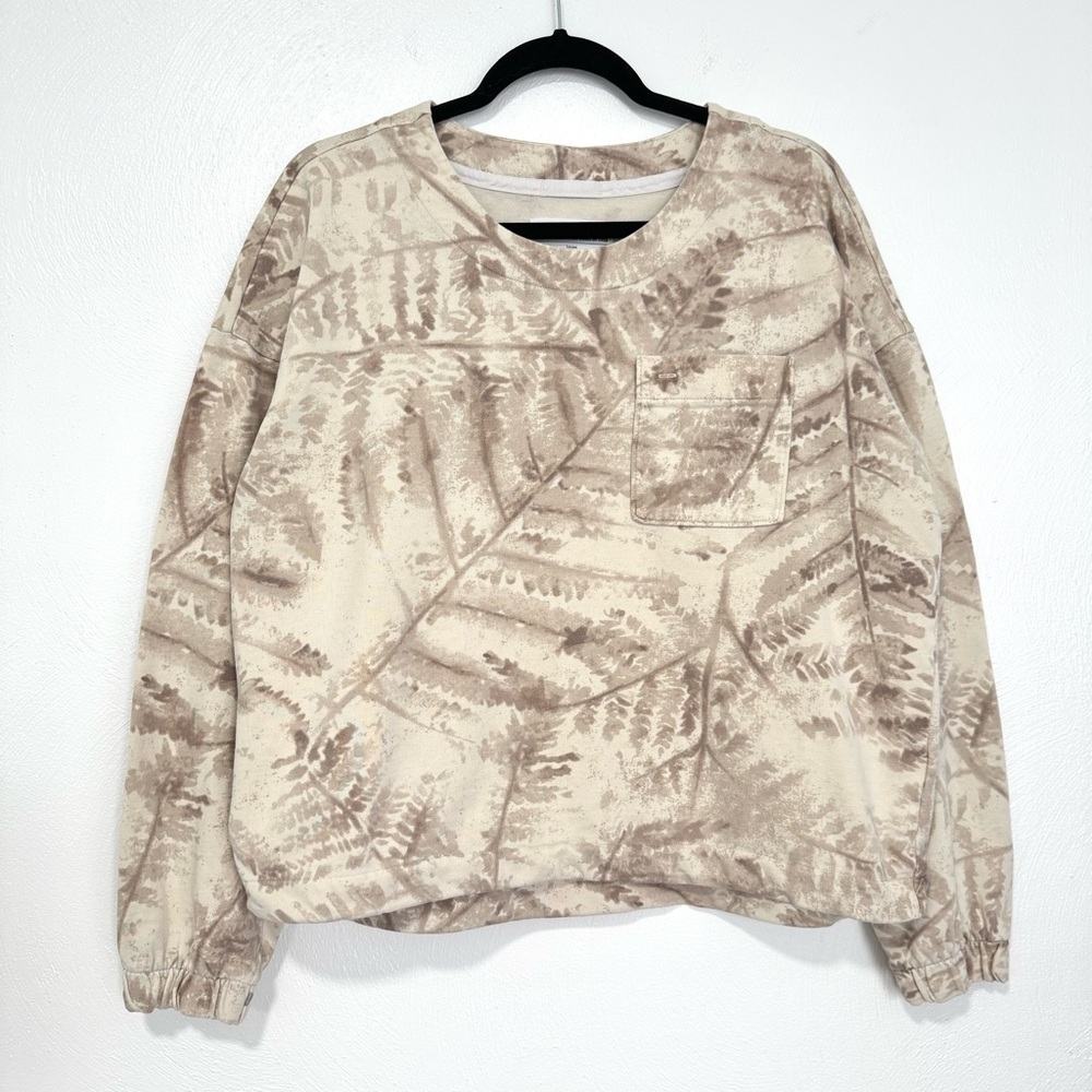REI Co-Op Campout Sweatshirt Women’s Large Alava Ferns White Oak‎ Cotton Outdoor